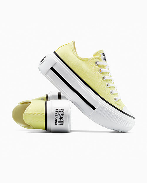 美品！コンバース チャックテイラー オールスター オックス レモン CHUCK TAYLOR LEATHER OX / チャックテイラー レザー OX (イエロー
