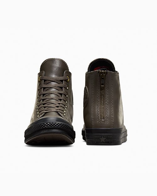 CT70 レザージップ ブラウン ハイカット A02110C - Kanverse.kr